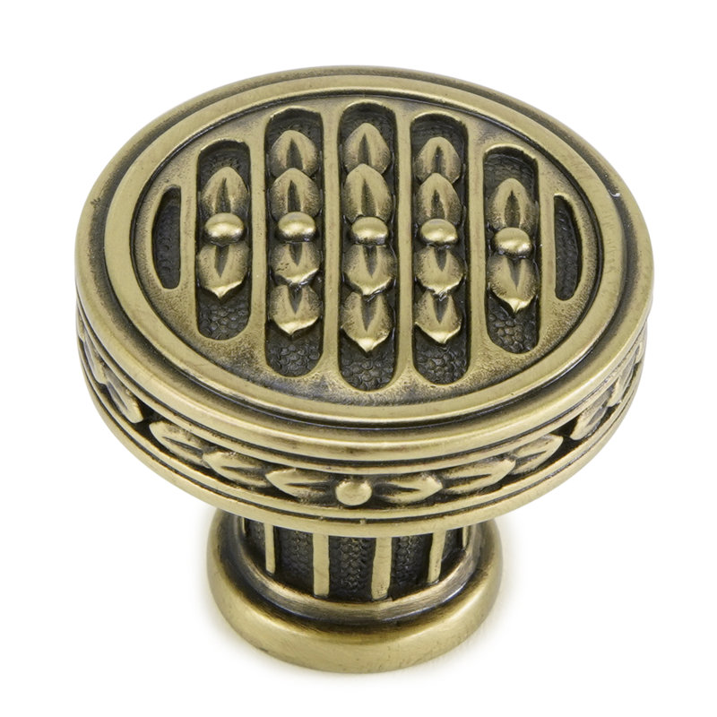 ASTORIA KNOB; BURNISHED FINISH, Brass
