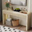Console 55 po avec 3 tiroirs cannelés rustiques pour le salon et le couloir-1200092987