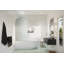 Maven 34 in. x 66.75 in. Frameless Arched Fluted Single Fixed Bath Panel-1512726870