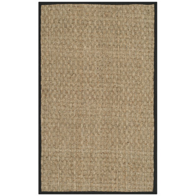 Natural Black Seagrass Rug
