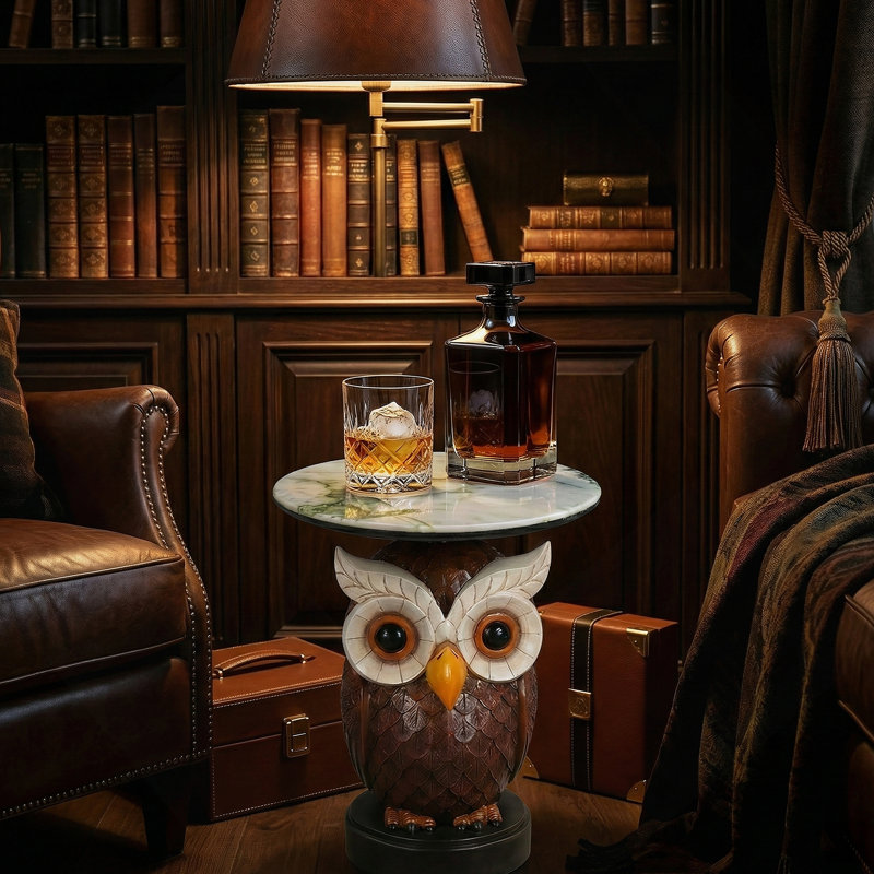 Table d'appoint hibou