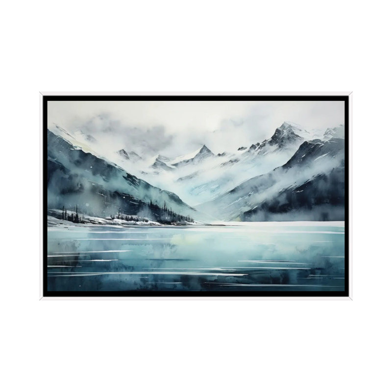Blue Mountains - reproduction d'art murale - toile encadrée, H 32 po x l 48 po, Blanc