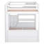 Lit superposé double convertible avec escalier de rangement, table de chevet et 3 tiroirs-1446063800