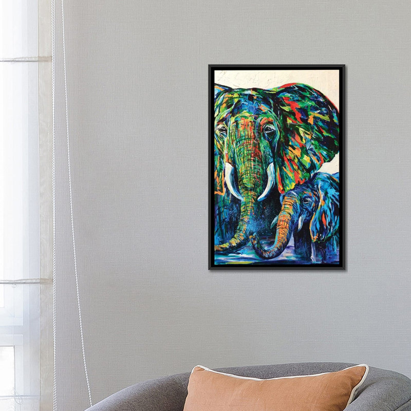 « baby », impression sur toile, H 26 po x l 18 po x P 1,5 po, Toile avec cadre noir, Pas de tapis