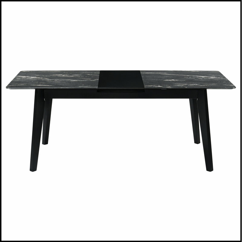 Table de salle à manger Bellingham noire avec rallonge autoportante, élégante et polyvalente pour les intérieurs modernes