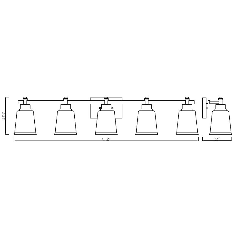 Masham 5 - Light Dimmable Vanity Light