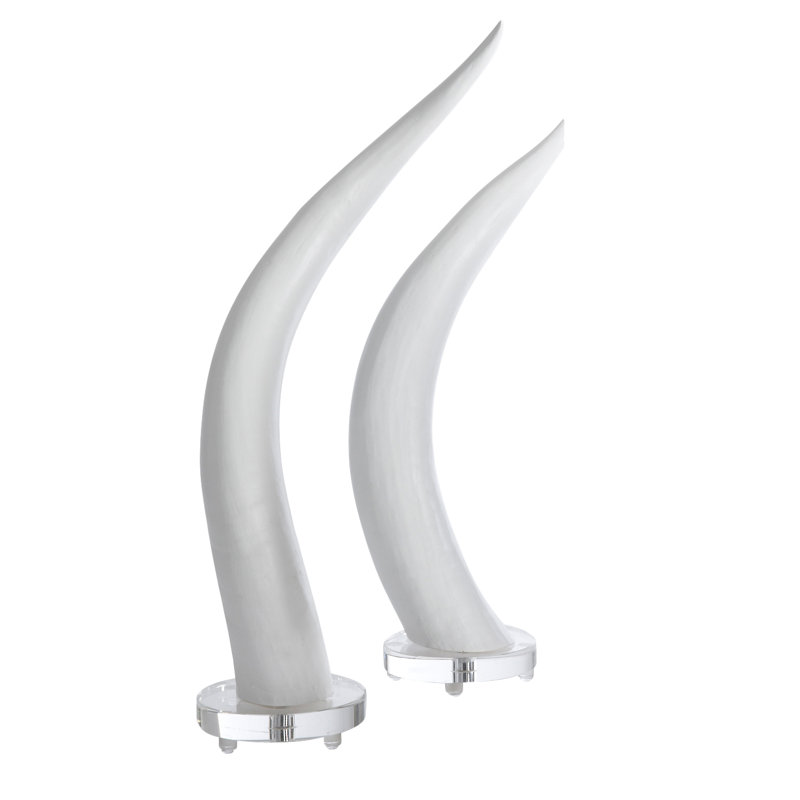2 Piece Horns Sculpture Set