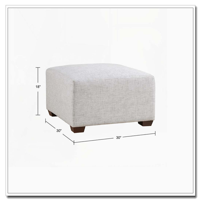 Modern Modular Ottoman with Performance Fabric