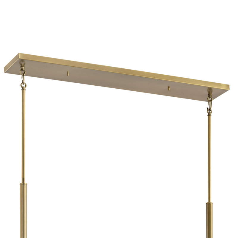 Lustre linéaire Torvee 5Lt, Laiton naturel brossé