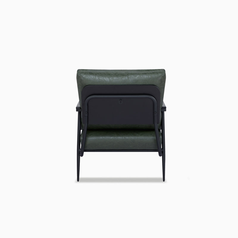 Fauteuil en cuir Vernon, Cuir végétalien vert Bechtold