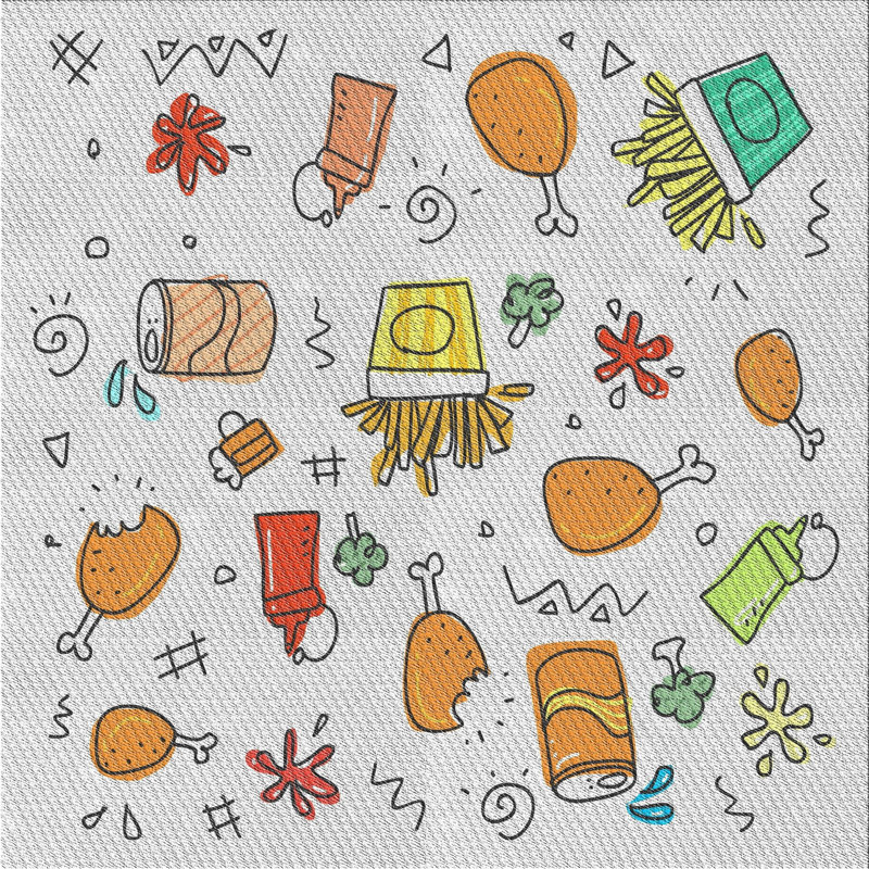 Tapis orange Robbins, Carré 4 pi