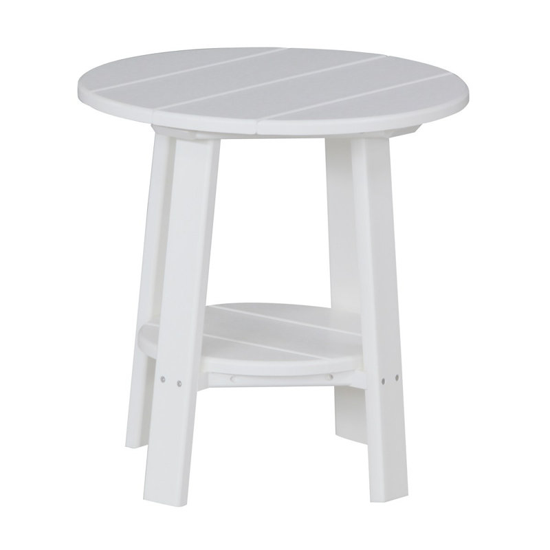 Table d’appoint en plastique Bohdalec, Blanc