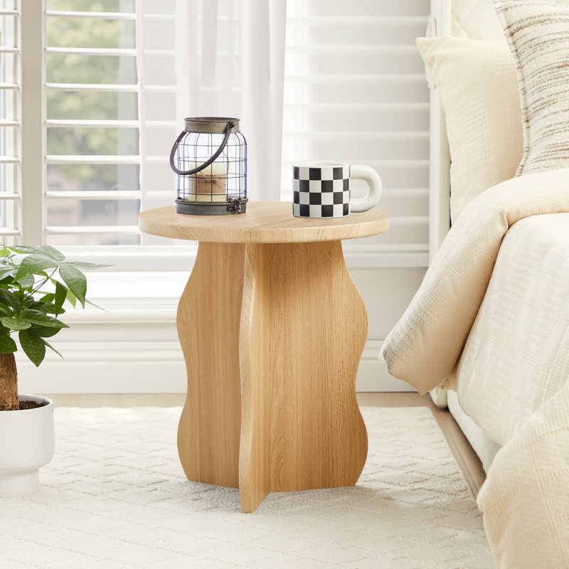 Table de bout ronde, 2, Naturel