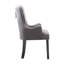 Cordes Velvet Dining Chair - Ergonomic Scoop Knockerback and Solid Wood Legs - Button back Armchair for Dining Room Living Room Restaurants - Single-273647018