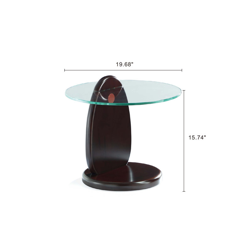 Jocell Modern End Table in Dark Walnut