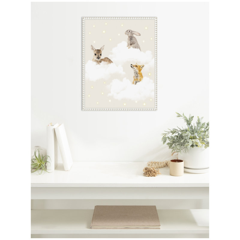 «Animal Clouds» par juillet, reproduction d'art sur toile encadrée
