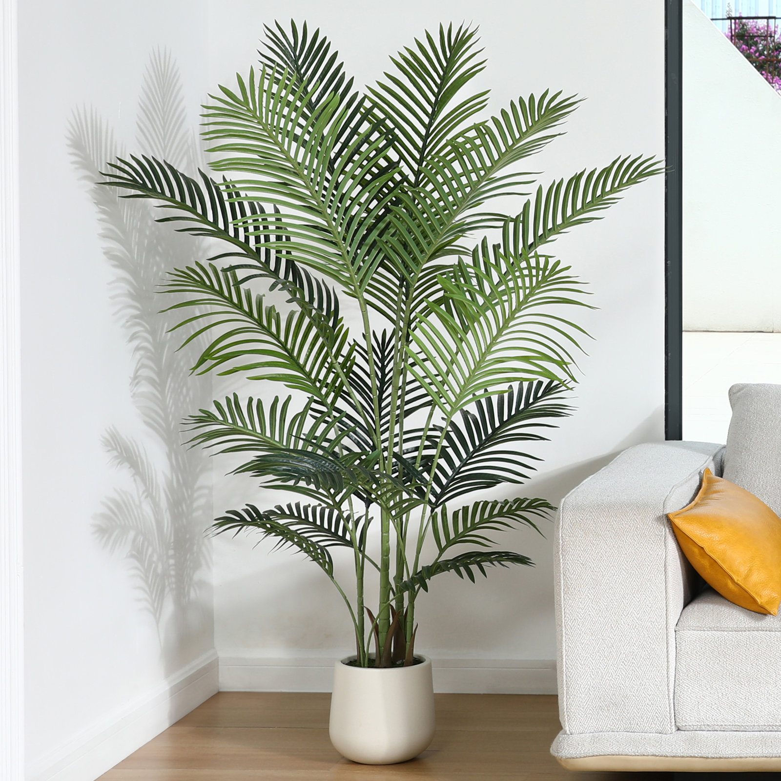 Adrielle 72" Palm Tree in Pot, 60" H x 20" W x 20" D