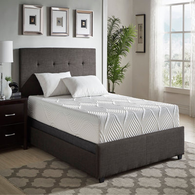 10-inch California King Size Bed Mattress Gel-Infused Memory Foam Mattress, Firm, White, Mattress in a Box