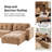 Esme 120" Modern Modular Oversized Sectional Sofa with Chenille Fabric and Memory Foam Cushions-1150191583