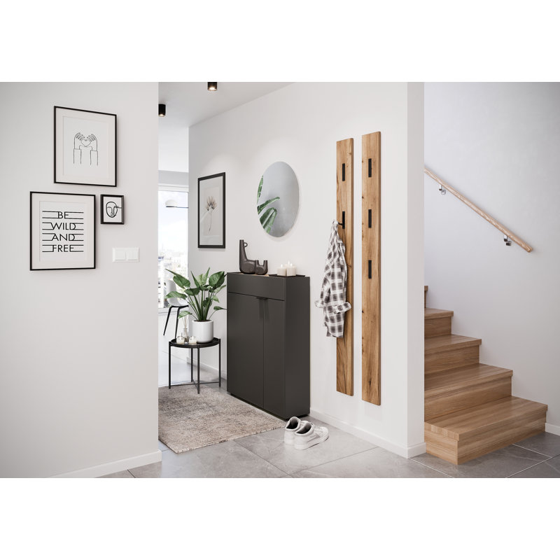 Azavier Rectangle Accent Cabinet, Graphite details
