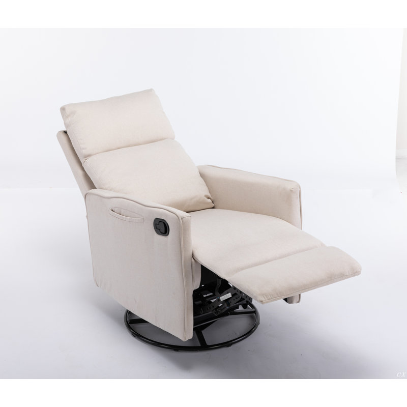 Fauteuil inclinable et pivotant, Coton beige