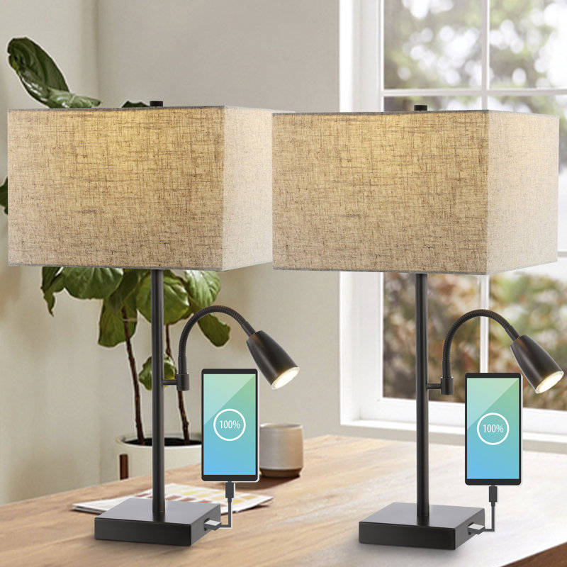 Zenah Adjustable Metal USB Table Lamp