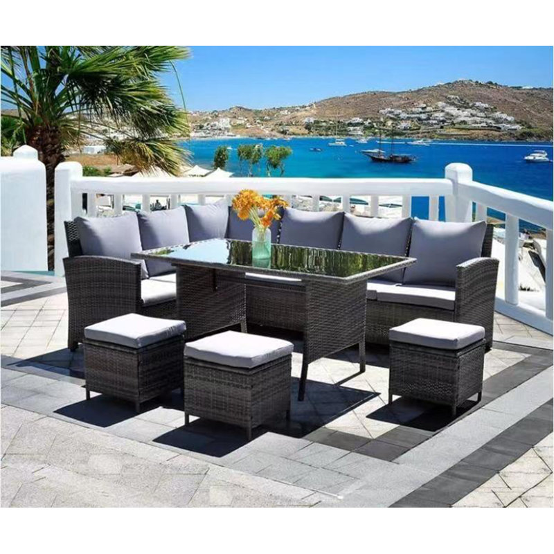Sabinal Wicker Patio Dining Set with , Cushions Included