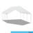 Hercules 18ft x 20ft, 2-Inch Hammertone Steel Frame w/ buttons, 8-Leg, Carport, White