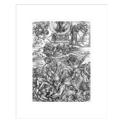 Scene from the Apocalypse The Four Vengeful Angels Latin edition by Albrecht Dürer -Framed Giclee Print