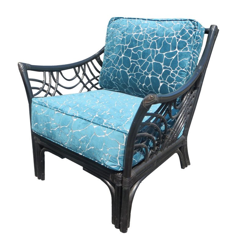 Fauteuil large 33 po Rainey, Lagon dare, argent