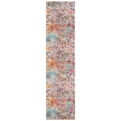 Felty Abstract Gray/Pink Area Rug