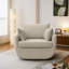 Fauteuil pivotant moderne de 40 po avec 3 coussins décoratifs, fauteuil surdimensionné et confortable-1265664584