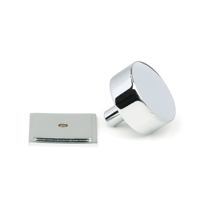 38mm Square Knob, Polished Chrome