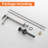1 Hole Waterfall Bathroom Vessel Faucet With Pop-Up Drain Assembly Single Handle Bathroom Vessel Sink Faucets Modern Stainless Steel High Tall Bathroom Basin Mixer Taps-108689365