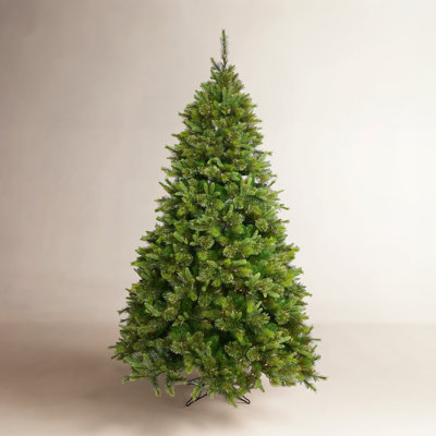 Green Pine Flocked Pre-Lit Pine Christmas Tree