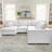 Cloud Modular Sectional Sofa Upholstered Deep Seat Couches With A Movable Ottomon That Can Be Used On Both Sides-86790946