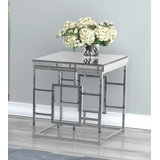 Sheraden Mirrored Glass Top End Table