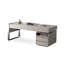 Bureau rectangulaire gris et noir en bois manufacturé + acier laminé à froid-364746433-364746435