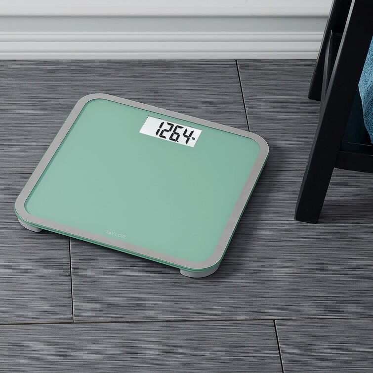 Taylor Precision Products Digital Bathroom Scale, 500 Pound Capacity, Sea Foam Green