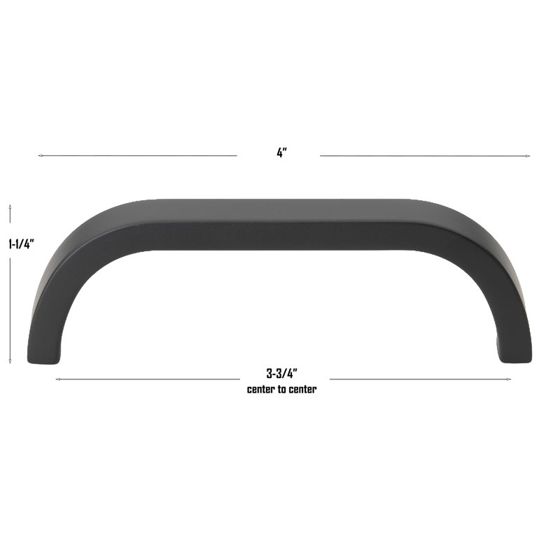 Poignée barre 3 3/4 po Giana Collection, Noir mat