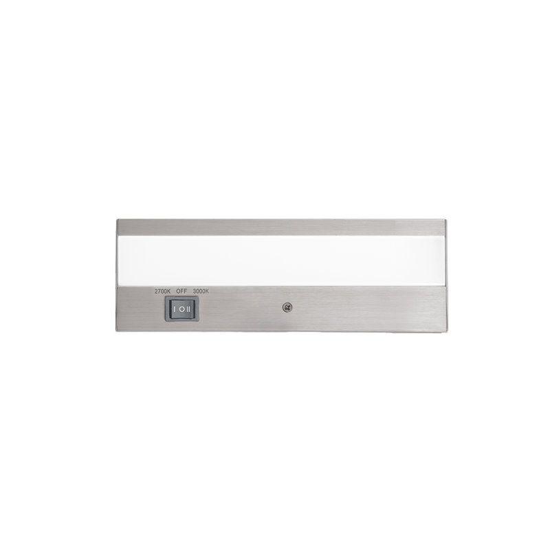 Luminaire de travail sous-armoire à DEL DUO AC-LED, Aluminium brossé, H 2,75 po x l 8 po x P 1 po