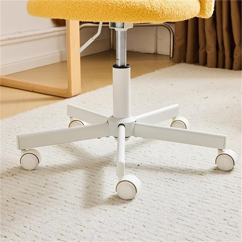 Mignon fauteuil de bureau sans accoudoirs VINGLI, Jaune œuf ensoleillé