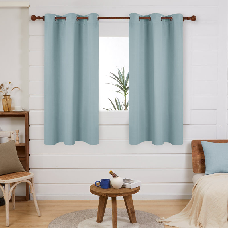 Frome Room Darkening Curtain Pair, 38" W x 54" L, Baby Blue
