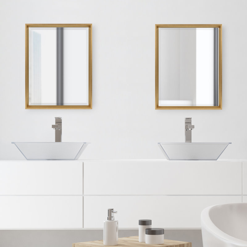 Miroir d'appoint Ovey, 37,5 po x 25,5 po, Or