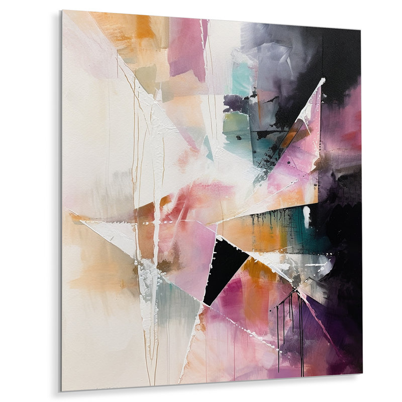 Modern Abstract Wall Decor on Metal, 32" H x 24" W x 1" D