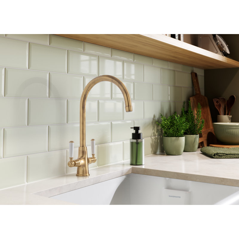 Rangemaster Sink & Taps Aquaclassic Kitchen Faucet, Antique Brass