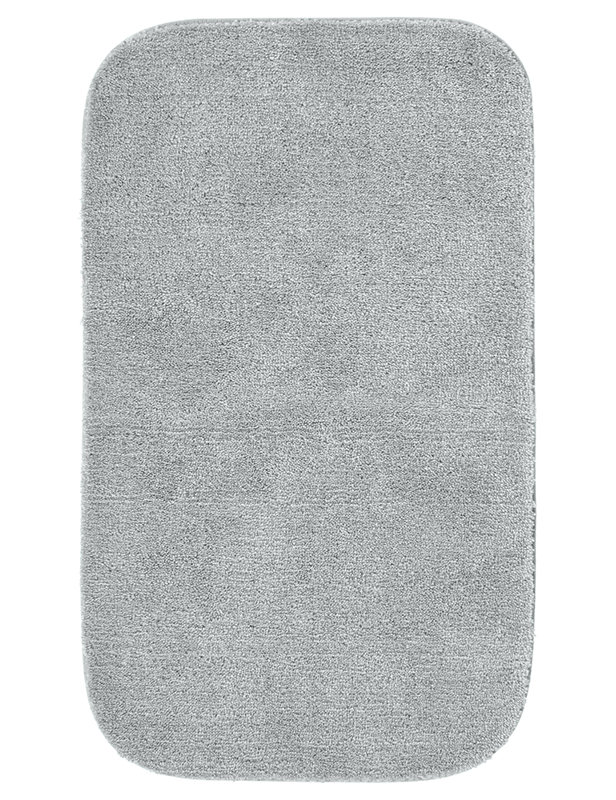Mccluney Soft Nylon Machine Washable Non- Slip Bath Rug/Mat, Platinum Gray, 24" W x 40" L
