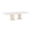 Rectangle Oak Extendable Double Pedestal Dining Table