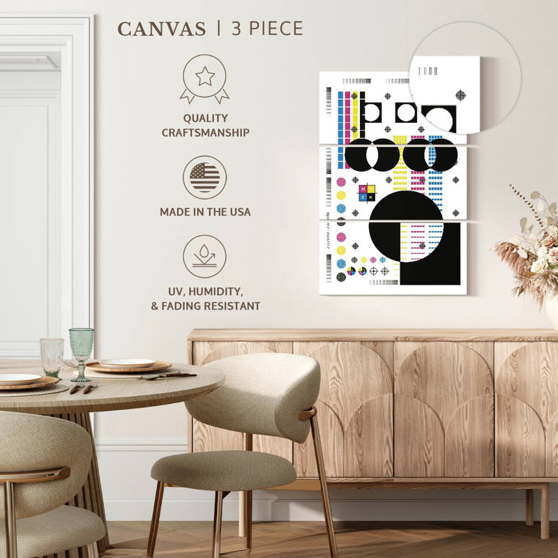 Avery Geometric CMYK, 32" H x 20" W