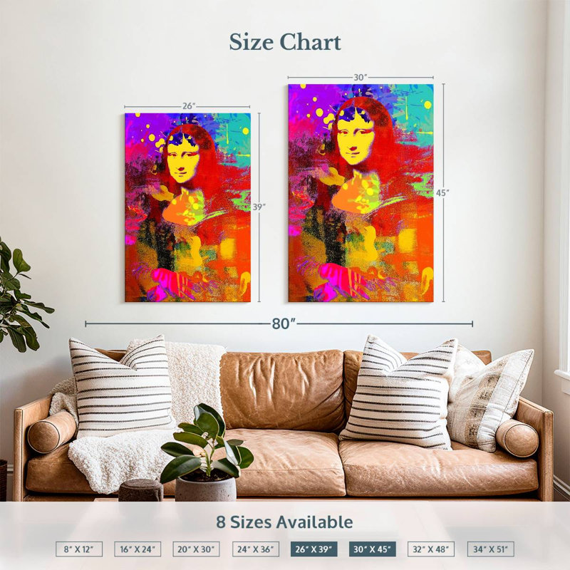 Leisha Mona Lisa Redux, H 39 po x l 26 po